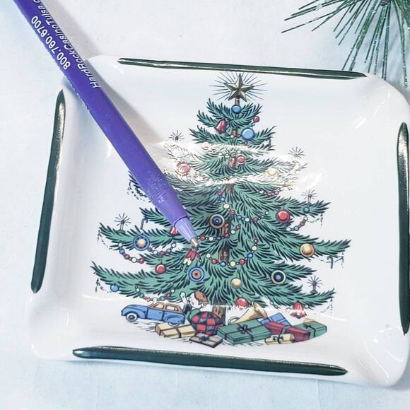 Cuthbertson Original Christmas Tree Ash Tray Trinket Plate Dish Vintage - Picture 7 of 9